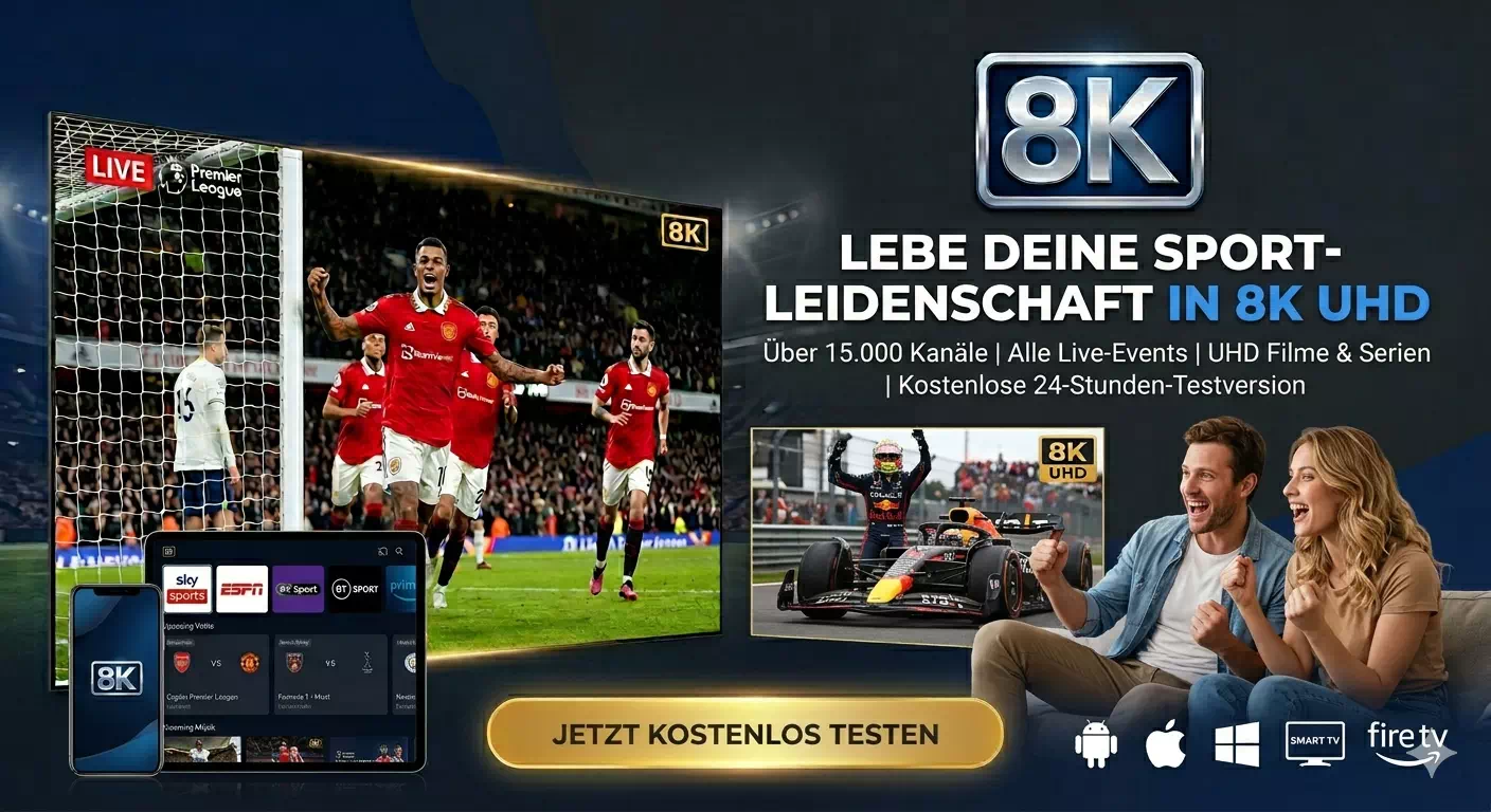 Streamen Sie Ihre Shows, Filme und Live Events in atemberaubender 8K Auflösung. Abonnieren Sie jetzt den Premium Zugang zu den besten Inhalten budesliga